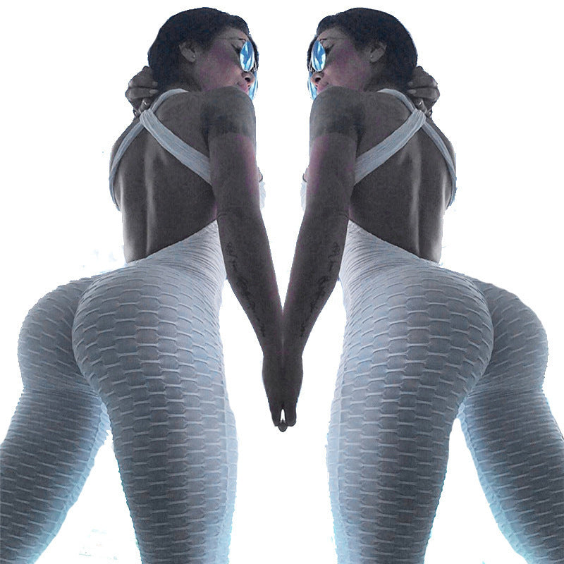 🔥 Combinaison Femme –Dos Croisé & Détails Mesh | Jumpsuit Fitness & Lifestyle